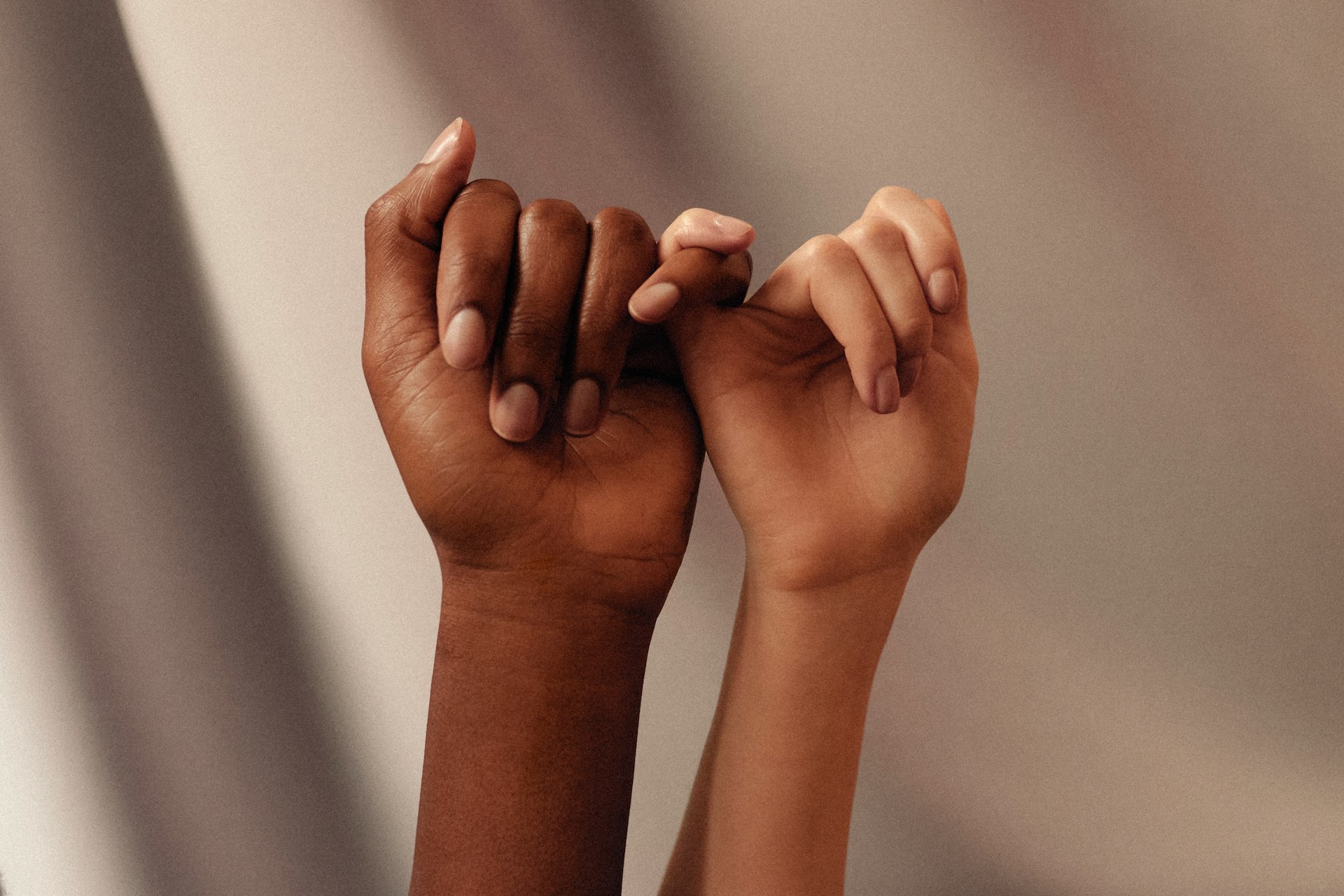 hands holding high up